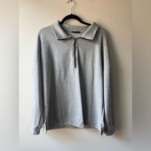 Women’s Grey Quarter Zip Sweater